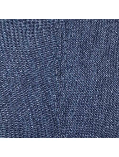 Lierys Twotone Jeans Linen Flat Cap Men - Made in Italy