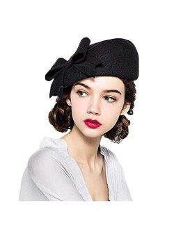 100% Wool Beanie Hat French Dress Beret Winter Hat Vintage Fascinator Hats