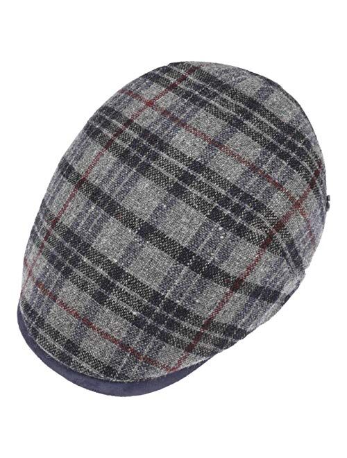 Lierys Zanetto Check Wool Flat Cap Men - Made in Italy
