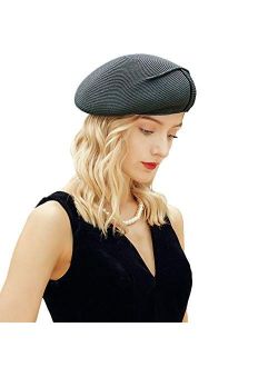 Summer Beret French Hats Fascinators for Women Church Derby Wedding Beanie Cap