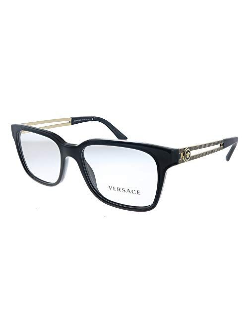 Versace VE 3218 GB1_53 Black Plastic Square Eyeglasses 53mm