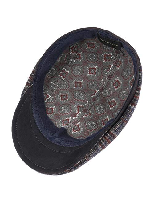 Lierys Burndell Check Flat Cap with AlpacaGold Women/Men - Made in Italy