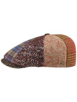 Wool Patchwork Flat CapGold Men -