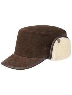 Leather Army Cap with Ear Flaps Women/Men -