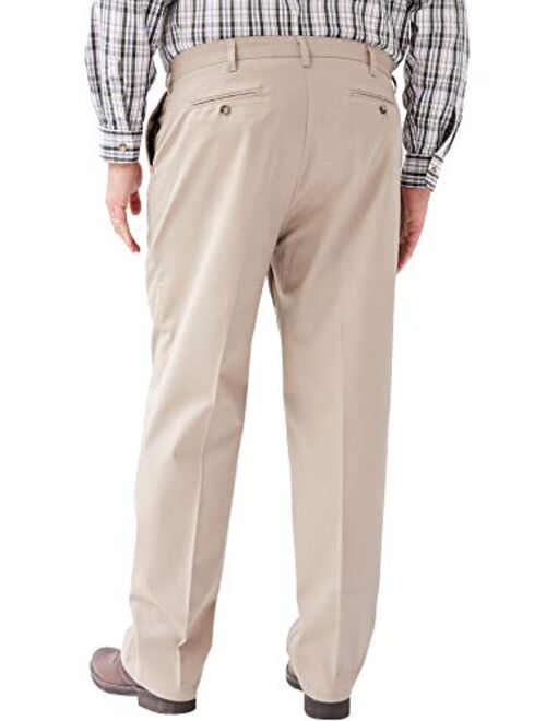 Lee Men's Big & Tall Big-Tall Comfort-Waist Custom-fit Pleated Pant