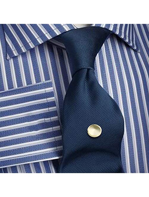 AMITER Shinny Tie Tack Clip for Men Square Tie Pins- Necktie Tie Pin Best Gifts for Wedding Business Formal Evebt
