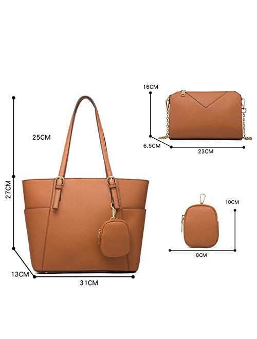 Handbags for Women Large Hobo Bags Female Fashion Tote Shoulder Bags Crossbody Wallets Satchel Purse Set 4pcs