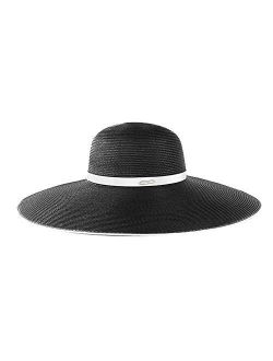 Stylish Floppy Wide Brim Sun Hat Beach Straw Hat for Women UV Protection UPF 30 Hat Foldable