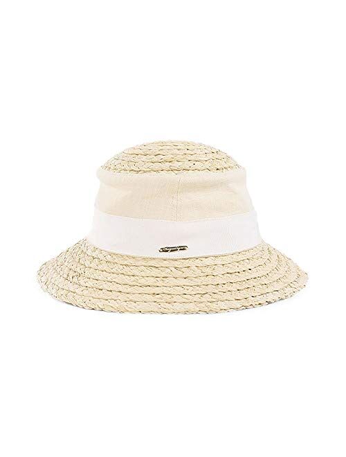 F FADVES Raffia Sun Hats for Women Straw Hat Outdoor UPF UV Packable