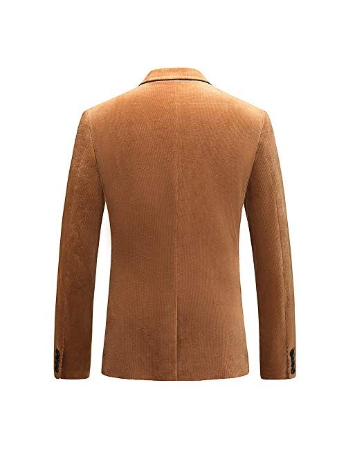 Cloudstyle Mens Casual Business Suit Blazer Slim Fit 2 Button Cotton Woven Jacket Sport Coat