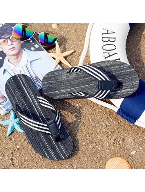 Jinsha Flip Flops Sandals Deodorant Comfortable Soft Support Non-Slip Thong Sandals Outdoor Summer Beach Unisex Men