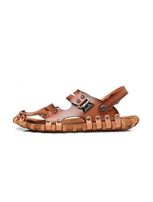 XLEVE Genuine Leather Sandals Men Sandals Shoes Men's Summer Sandals