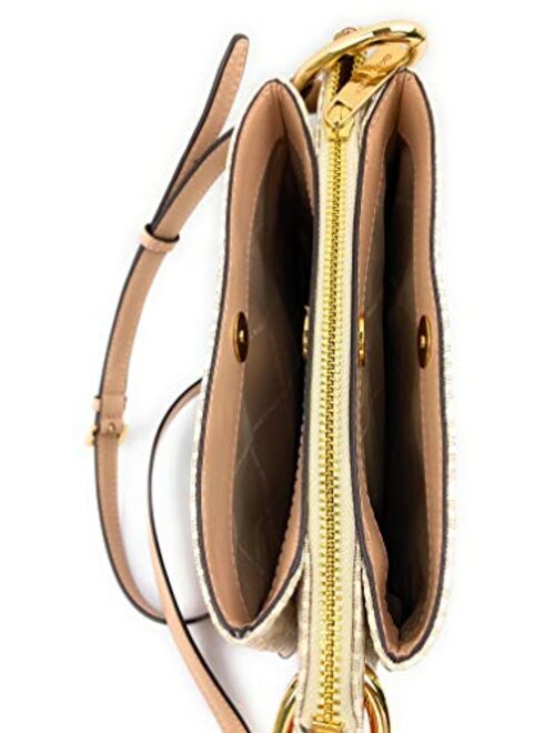 Michael Kors Nicole Large Triple Compartment Cross-body Bag (Ballet/Signature)