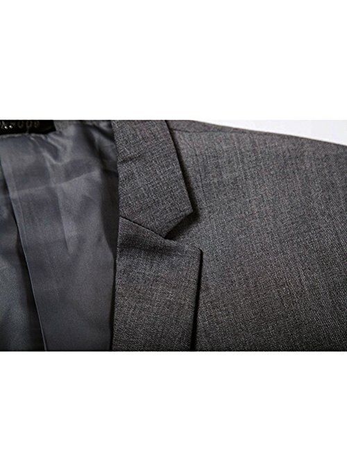 VOBAGA Men's Slim Fit Stylish Casual One Button Suit Coat Jacket Business Blazers