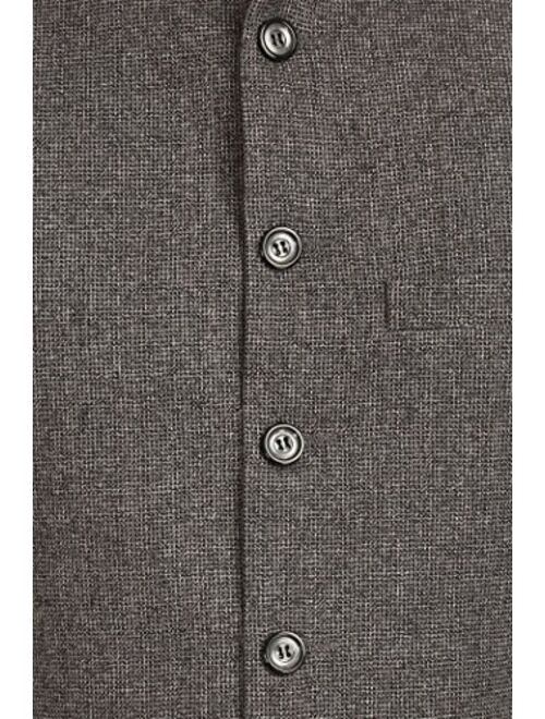 WINTAGE Men's Tweed Bandhgala Festive Nehru Jacket Waistcoat -7 Colors