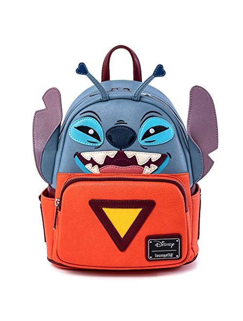 Loungefly Disney Stitch Experiment 626 Faux Leather Womens Double Strap Shoulder Bag Purse
