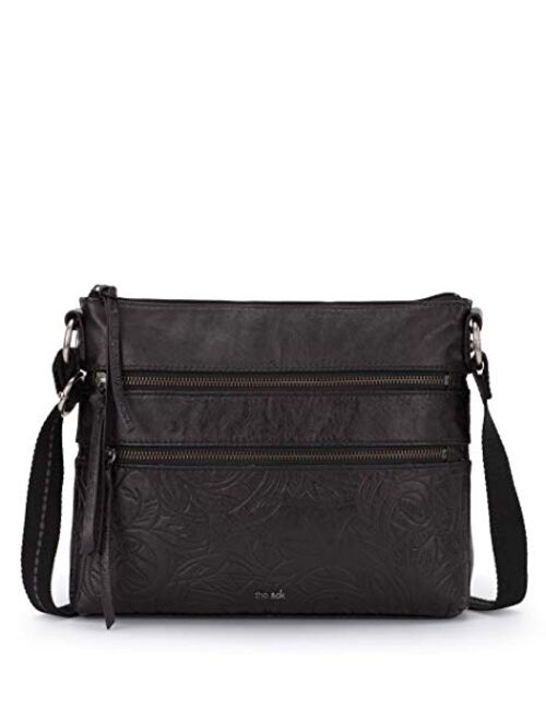 The Sak Reseda Double Zip Top Leather Crossbody Bag