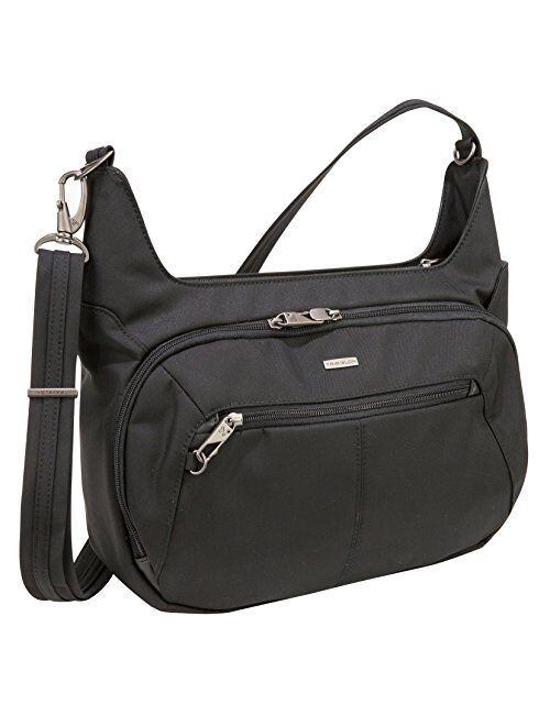 Travelon Anti-Theft Concealed Carry Hobo Bag, Black, One Size