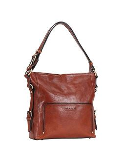 Banuce Vintage Full Grains Italian Leather Hobo Handbags for Women Crossbody Purse Ladies Shoulder Messenger Bag