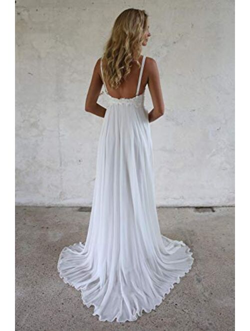 WaterDress Beach Wedding Dresses for Bride 2021 Lace Boho Bridal Wedding Gowns WDW002
