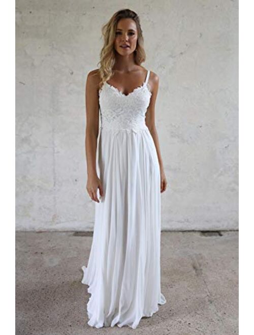WaterDress Beach Wedding Dresses for Bride 2021 Lace Boho Bridal Wedding Gowns WDW002