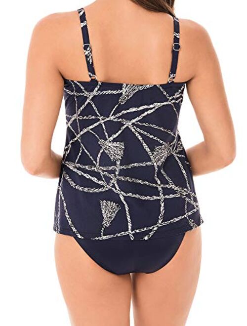 Miraclesuit Women's Swimwear Love Knot Sweetheart Neckline Underwire Bra Tankini Bathing Suit Top