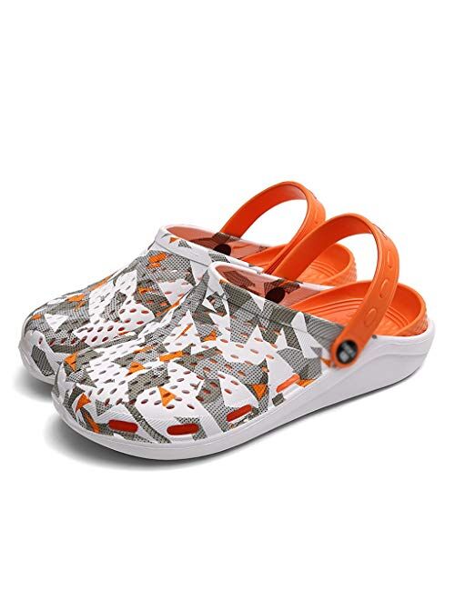 PDGJG 2020 Summer New Men's Sandals EVA Lightweight Beach Slippers Non-Slip Mule Men Women Garden Shoes