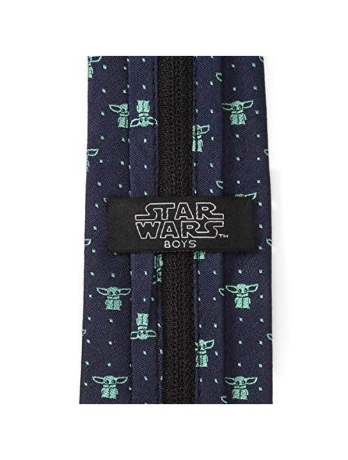 Cufflinks, Inc. Star Wars Mandalorian The Child Dotted Navy Boy's Zipper Tie