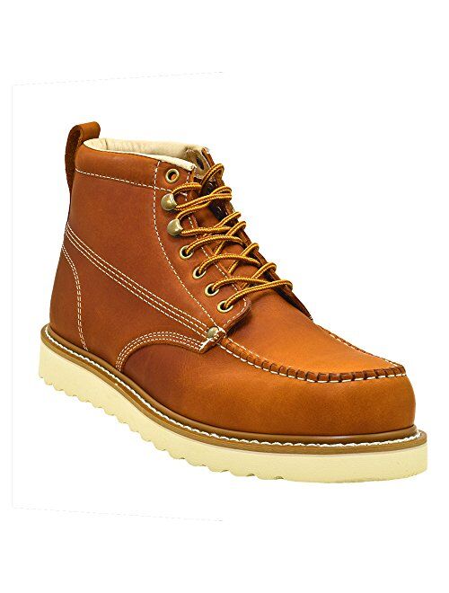 Thorogood Golden Fox Men's Premium Leather Soft Toe Light Weight Industrial Construction Moc Work Boots Insulated