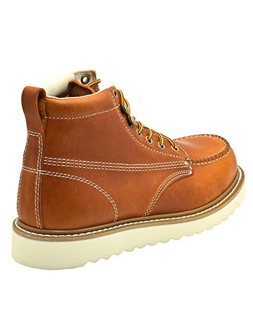 Thorogood Golden Fox Men's Premium Leather Soft Toe Light Weight Industrial Construction Moc Work Boots Insulated