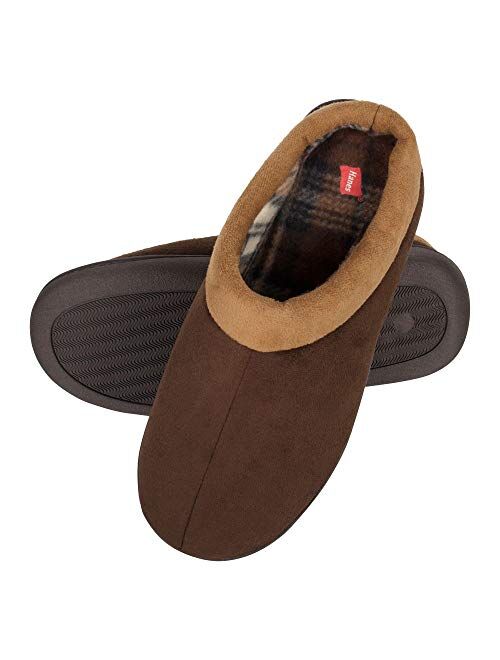 Hanes Men's Comfort Memory Foam Slip on Clog House Shoes with Indoor/Outdoor Anti-Skid Sole