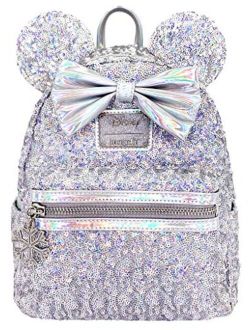 X LASR Exclusive Disney Holographic Sequin Minnie Mini Backpack
