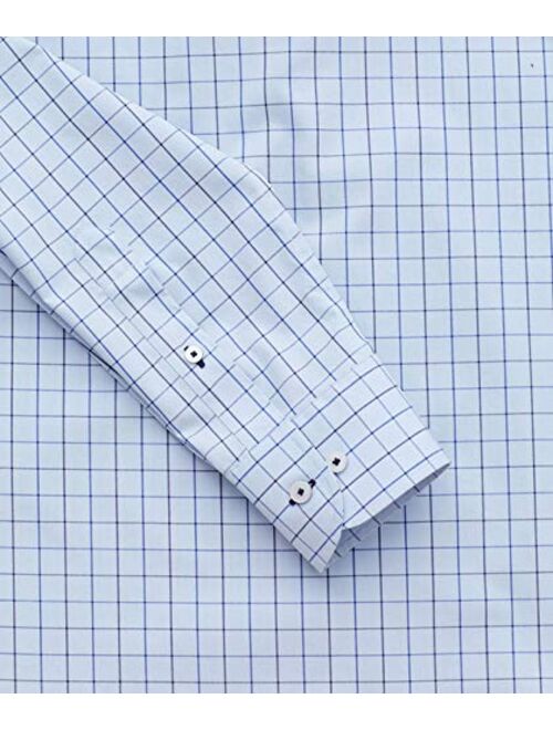 UNTUCKit Stellenbosch Wrinkle Free - Untucked Shirt for Men, Long Sleeve, Blue, Medium, Slim Fit