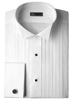 IKE Behar 100% Cotton Wingtip Collar Tuxedo Shirt Size 15 x 32/33 with French Cuffs White