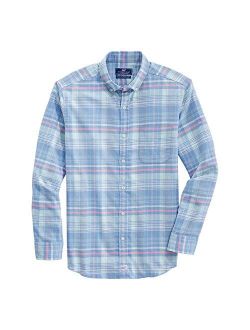 Men's Classic Fit Long Sleeve Plaid Shirt in Island Twill