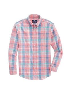 Men's Classic Fit Long Sleeve Plaid Shirt in Island Twill