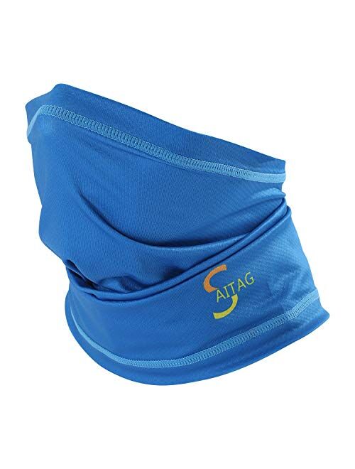SAITAG Neck Gaiter Sun Protection Breathable Elastic Face Scarf Mask for Hot Summer Cycling Hiking Fishing