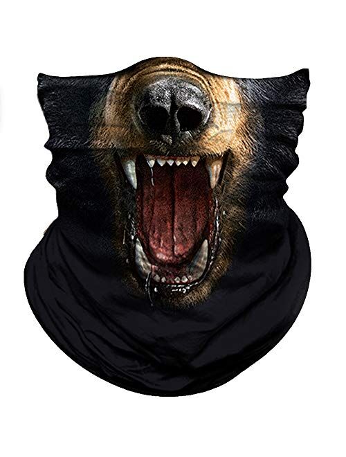 Obacle Animal Bandana Face Mask for Sun Dust Wind Protection Seamless Bandana Rave Face Mask for Men Women Festival Fishing Hunting Motorcycle Riding Workout Outdoor Runn