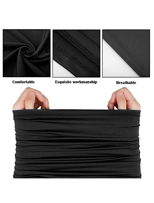 SATINIOR Summer Neck Gaiter Sun Protection Neck Gaiter Scarf UV Protection Balaclava Face Clothing for Outdoor Cycling Running Hiking Fishing Motorcycling (Black and Camo