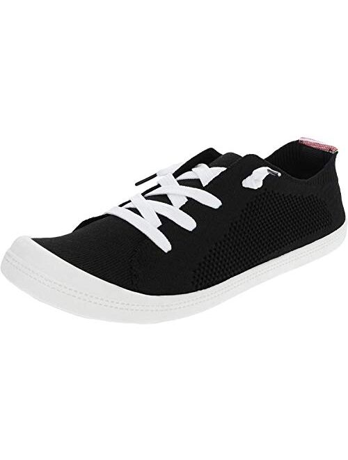 Rampage Women's Grateful Comfortable Slip On Sneaker Shoe with No-Tie Laces and Cute Design