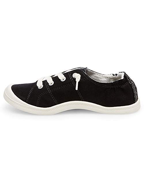Charles Albert Canvas Sneakers for Women, Cute Lace Up Tennis Shoes