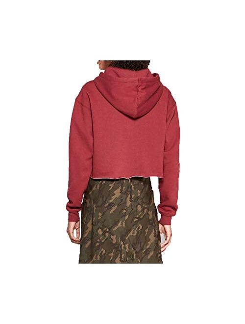 Wild Fable Women's Cropped Hoodie New York Graphic Print - Berry Maroon -