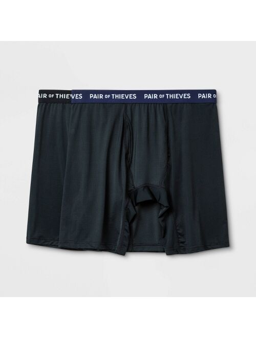 Pair of Thieves Men's Super Fit Long Boxer Briefs 2pk