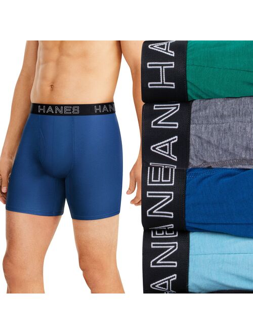 Men's Hanes® 4-pack Ultimate Comfort Flex Fit Total Support Pouch™ Boxer Briefs