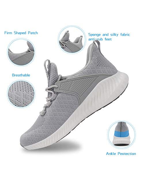 Akk Womens Running Workout Shoes - Non Slip Lightweight Gym Mesh Sneakers for Walking, Tennis, Training, Outdoor Sport