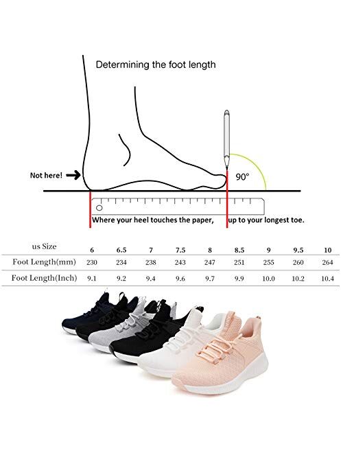 Akk Womens Running Workout Shoes - Non Slip Lightweight Gym Mesh Sneakers for Walking, Tennis, Training, Outdoor Sport
