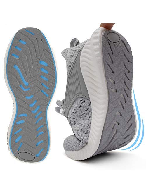 Akk Womens Running Workout Shoes - Non Slip Lightweight Gym Mesh Sneakers for Walking, Tennis, Training, Outdoor Sport
