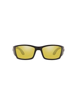 Men's Corbina Polarized Rectangular Sunglasses, Silver/Grey Blue Mirrored Polarized-580G, 62 mm