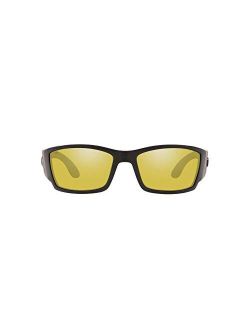 Men's Corbina Polarized Rectangular Sunglasses, Silver/Grey Blue Mirrored Polarized-580G, 62 mm