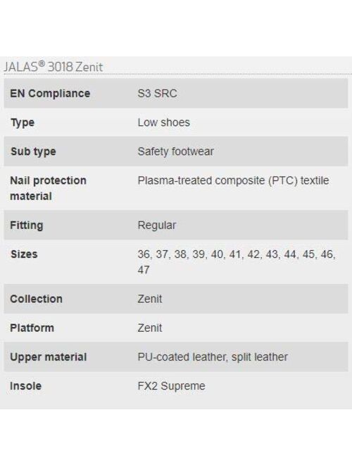 Jalas 3018 Zenit Ultralight Hi-Tech Scandinavian Style - Steel Toe - Nail Protection - ASTM Certification Safety Shoes